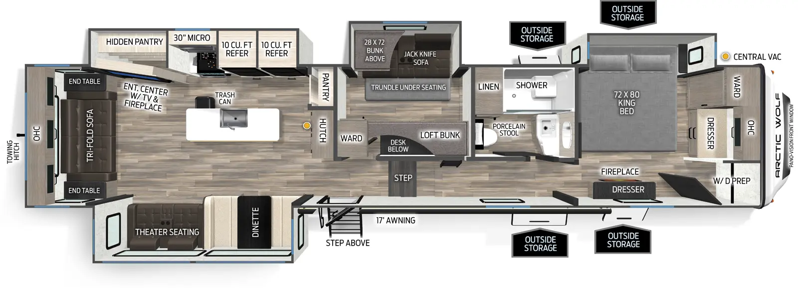 Arctic Wolf 3650SUITE Floorplan